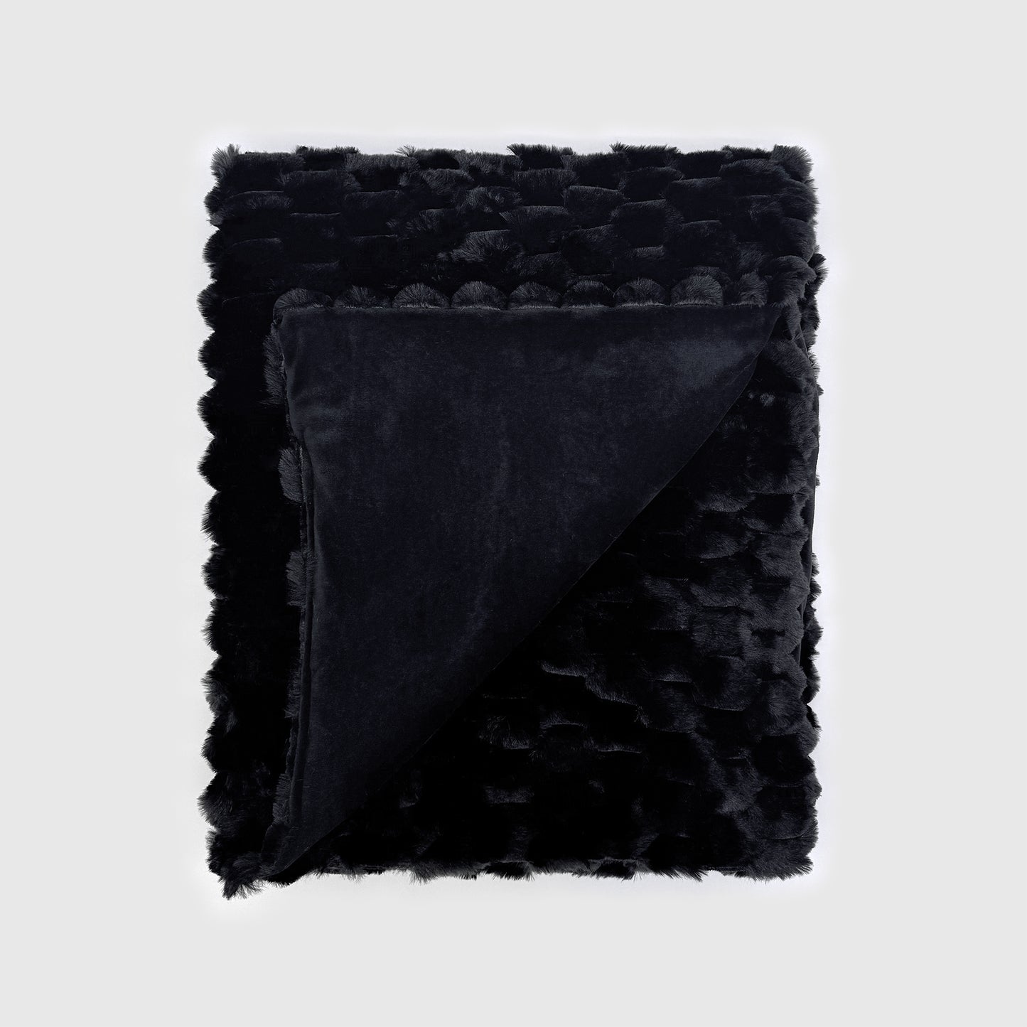 The Mood Honey Faux Fur Throw, 50x60 in., Black