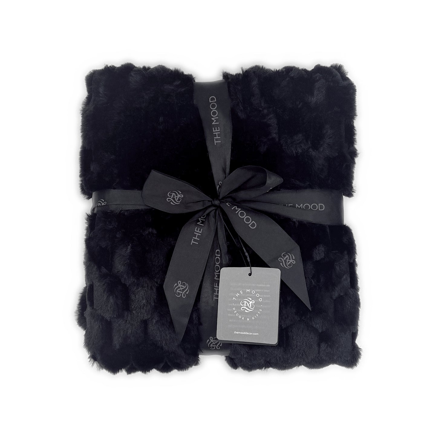 The Mood Honey Faux Fur Throw, 50x60 in., Black