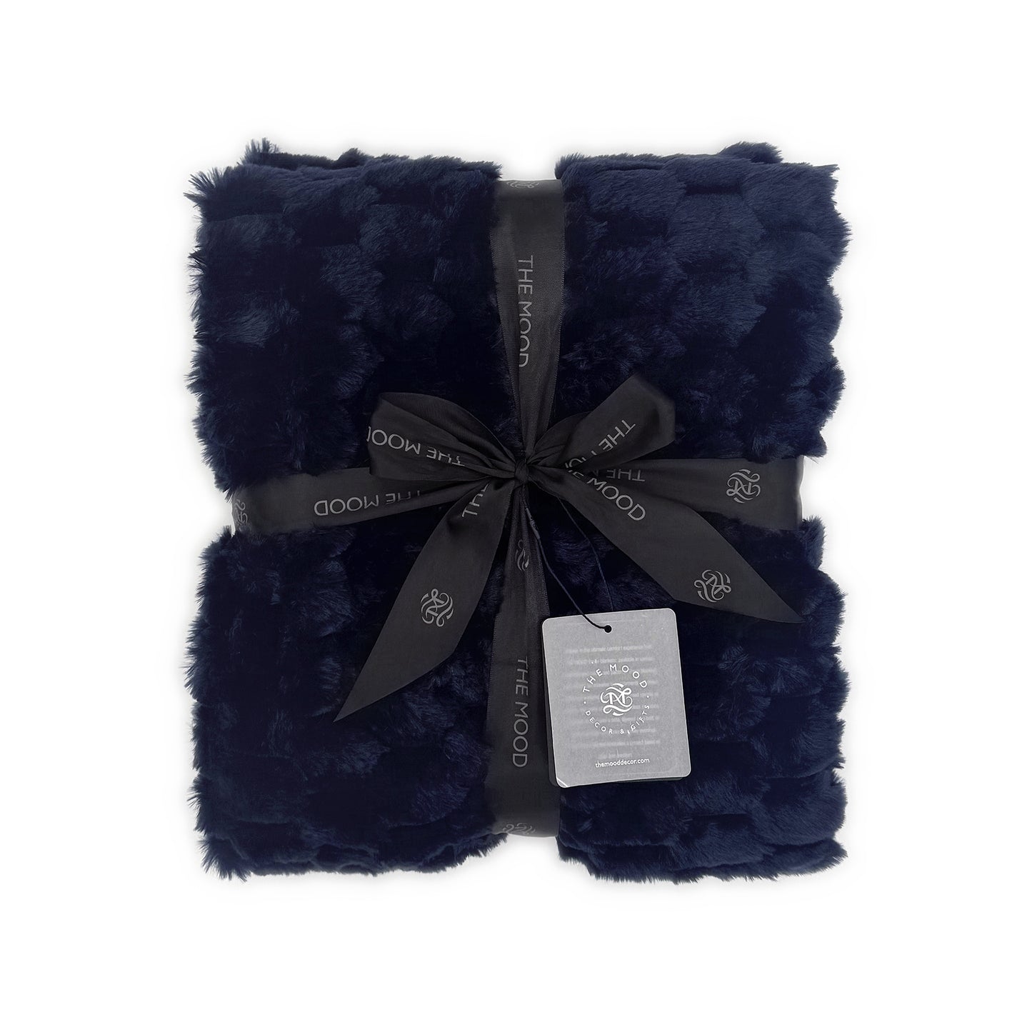 The Mood Honey Faux Fur Throw, 50x60 in., Midnight Blue