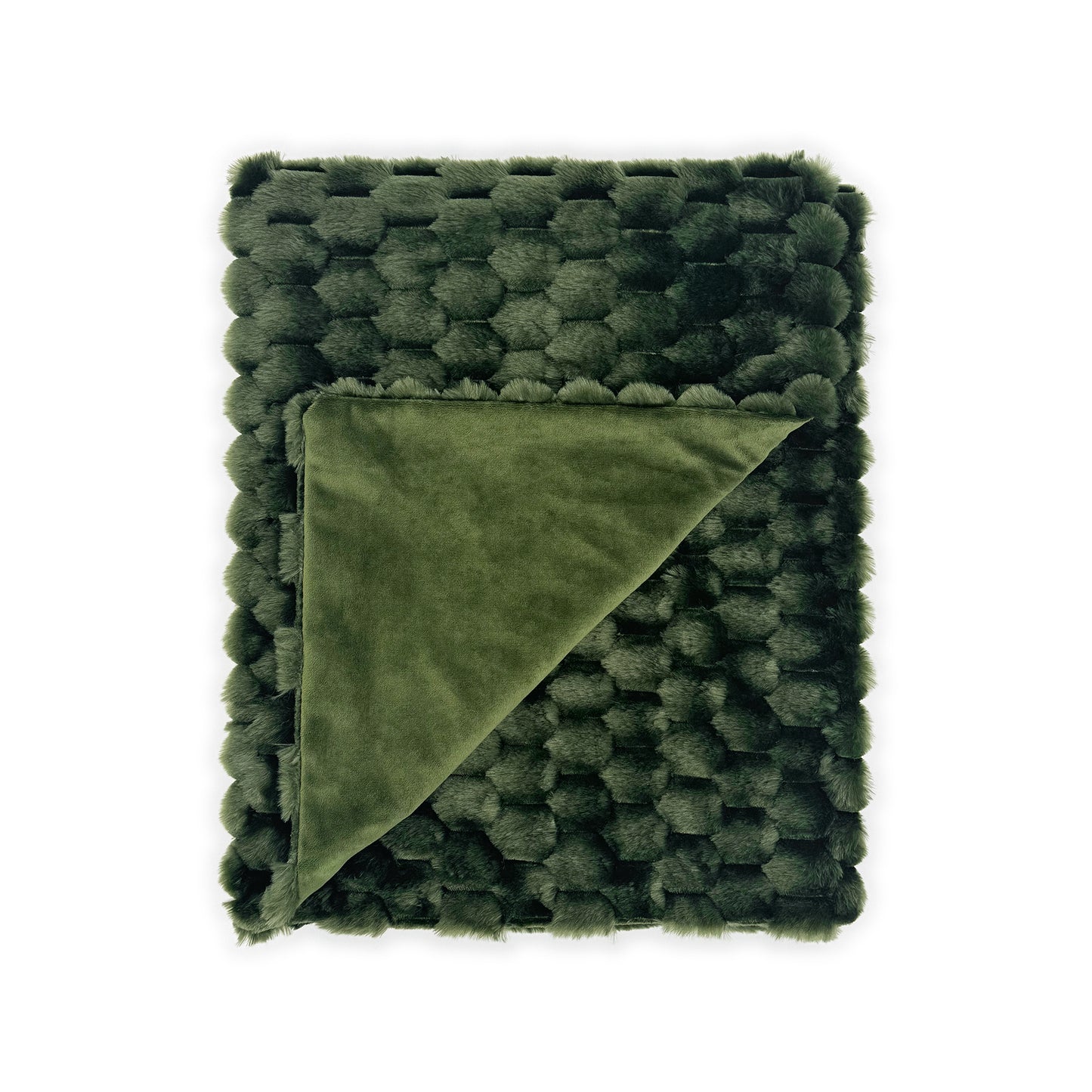 The Mood Honey Faux Fur Throw, 50x60 in., Cypress