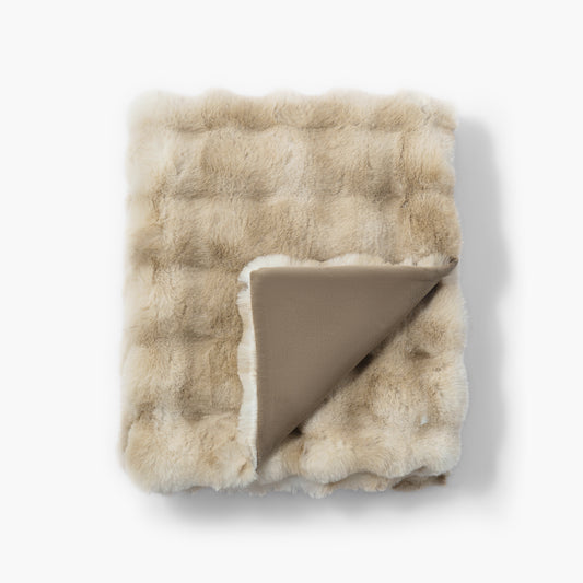 Cubby II Faux Fur Throw - Reindeer