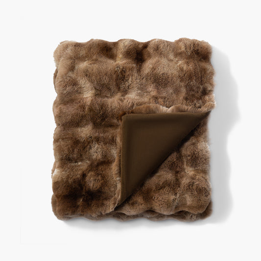 Cubby II Faux Fur Throw - Coyote