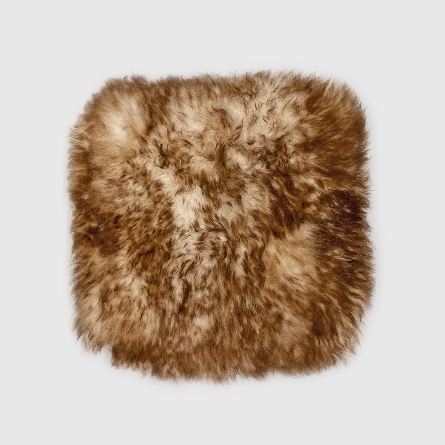 Bowron PetCare Sheepskin Pet Bed, Eclipse (Brown/Ivory), 14x14 in.