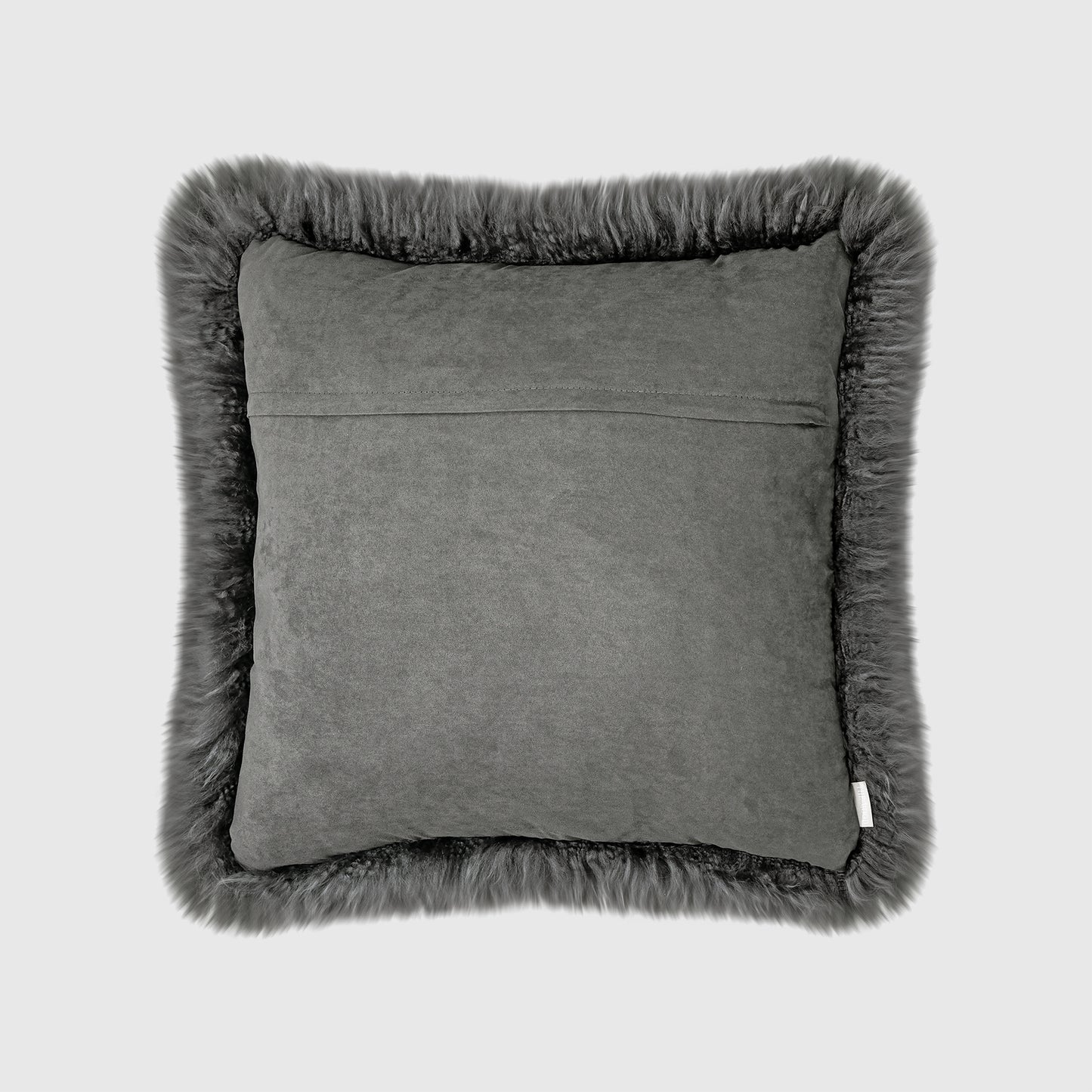 The Mood | Charlie Sheepskin 20”x20” Pillow, Granite Gray