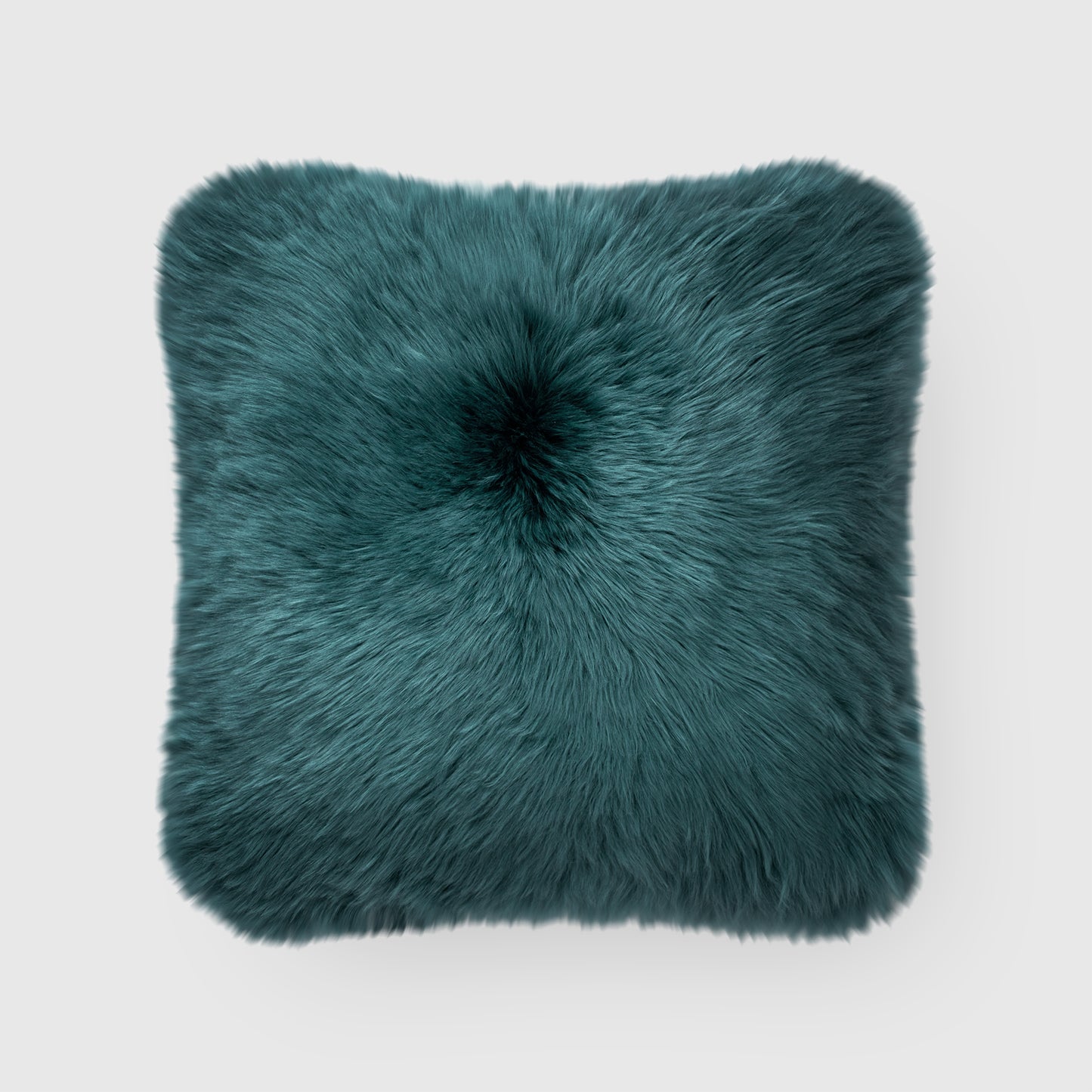 The Mood Charlie Sheepskin Double-sided Pillow, 18x18 in., Atlantic Deep