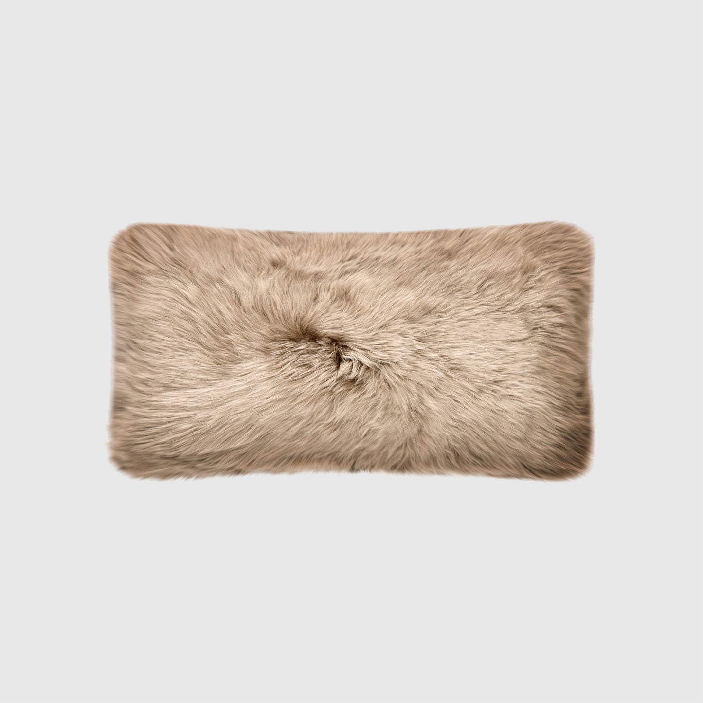The Mood Charlie Sheepskin Double-sided Pillow, 12x22 in., Sand Brown