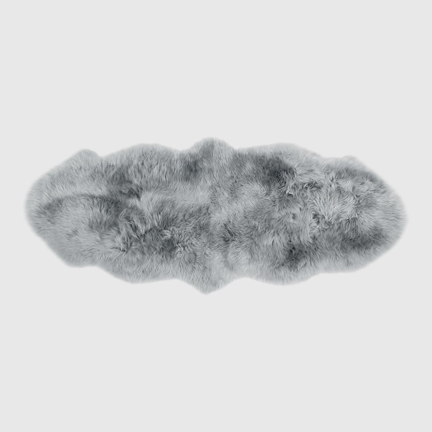 The Mood Charlie Sheepskin Double Pelt Rug, Quicksilver