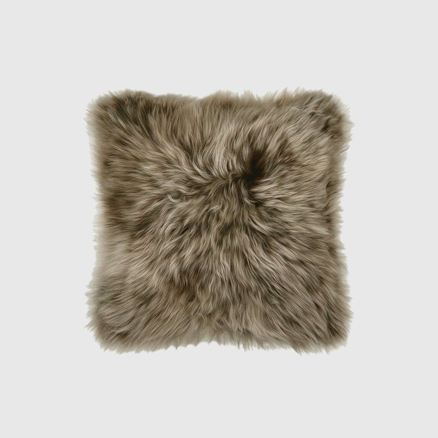 The Mood | Brooke Sheepskin 16”x16” Pillow, Cappuccino