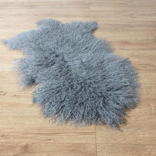Nomad Mongolian Lambskin Pelt - Steel