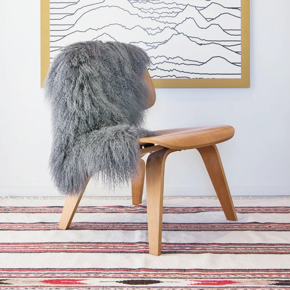 Nomad Mongolian Lambskin Pelt - Steel