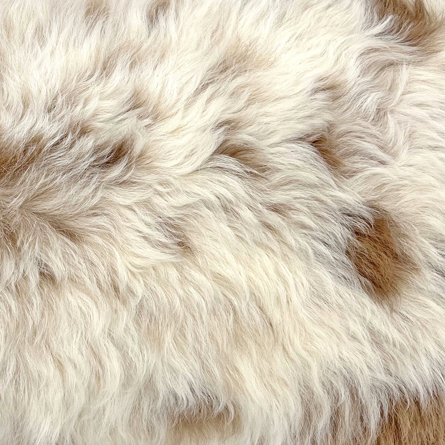 The Mood Tigrado Spanish Lambskin Lumbar Pillow, 12x22 in., Mottled Brown/Ivory