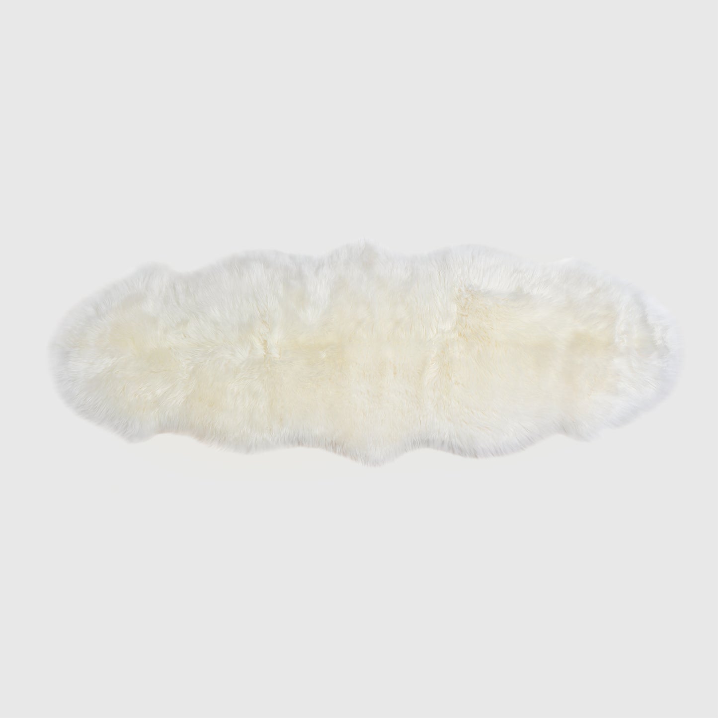 The Mood Charlie Sheepskin Double Pelt Rug, Natural Ivory