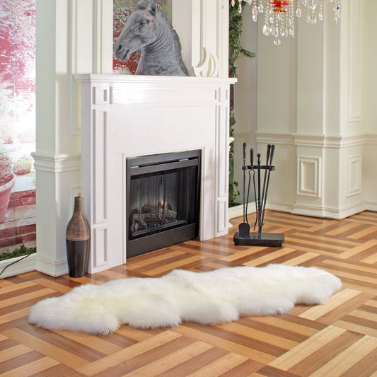 The Mood Charlie Sheepskin Double Pelt Rug, Natural