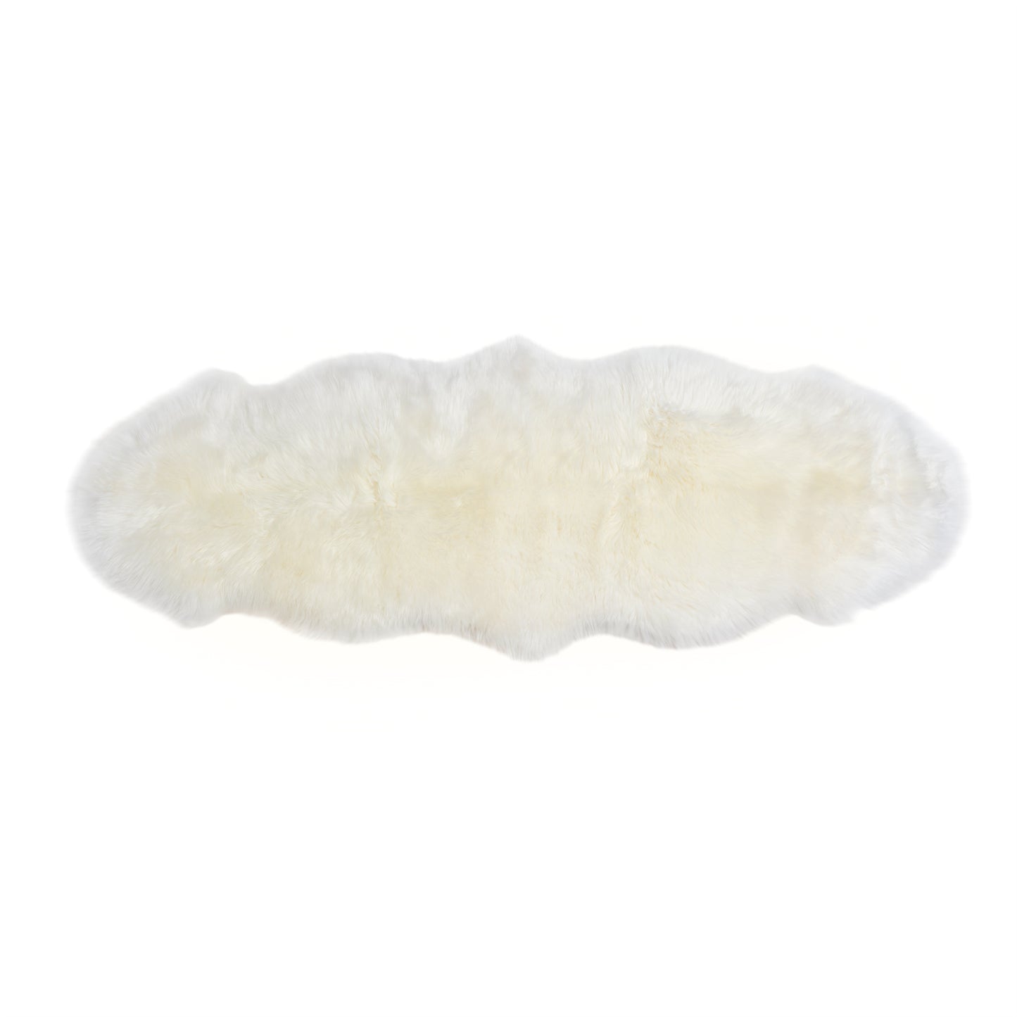 The Mood Charlie Sheepskin Double Pelt Rug, Natural Ivory