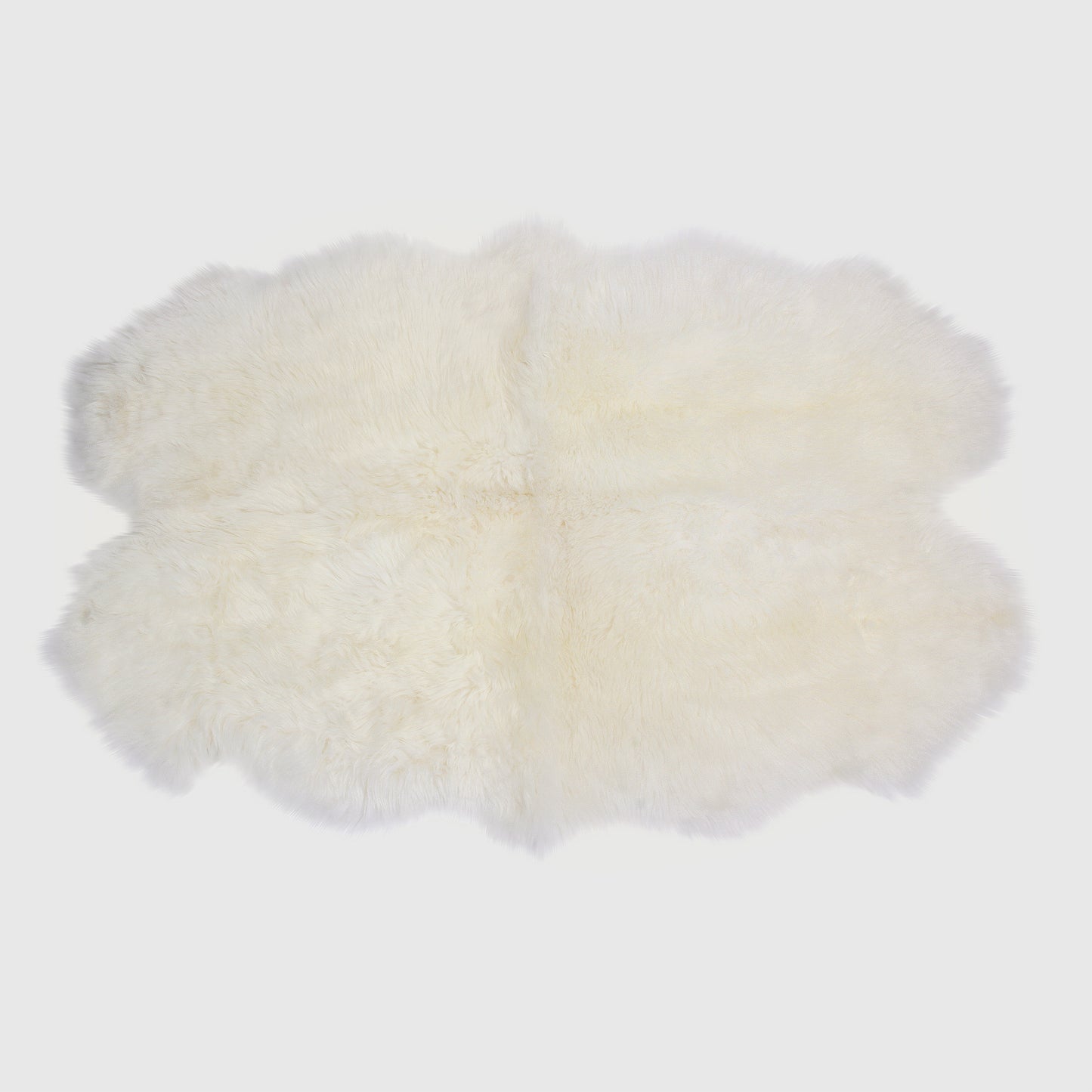 The Mood Charlie Sheepskin Quarto Pelt Rug, Natural Ivory