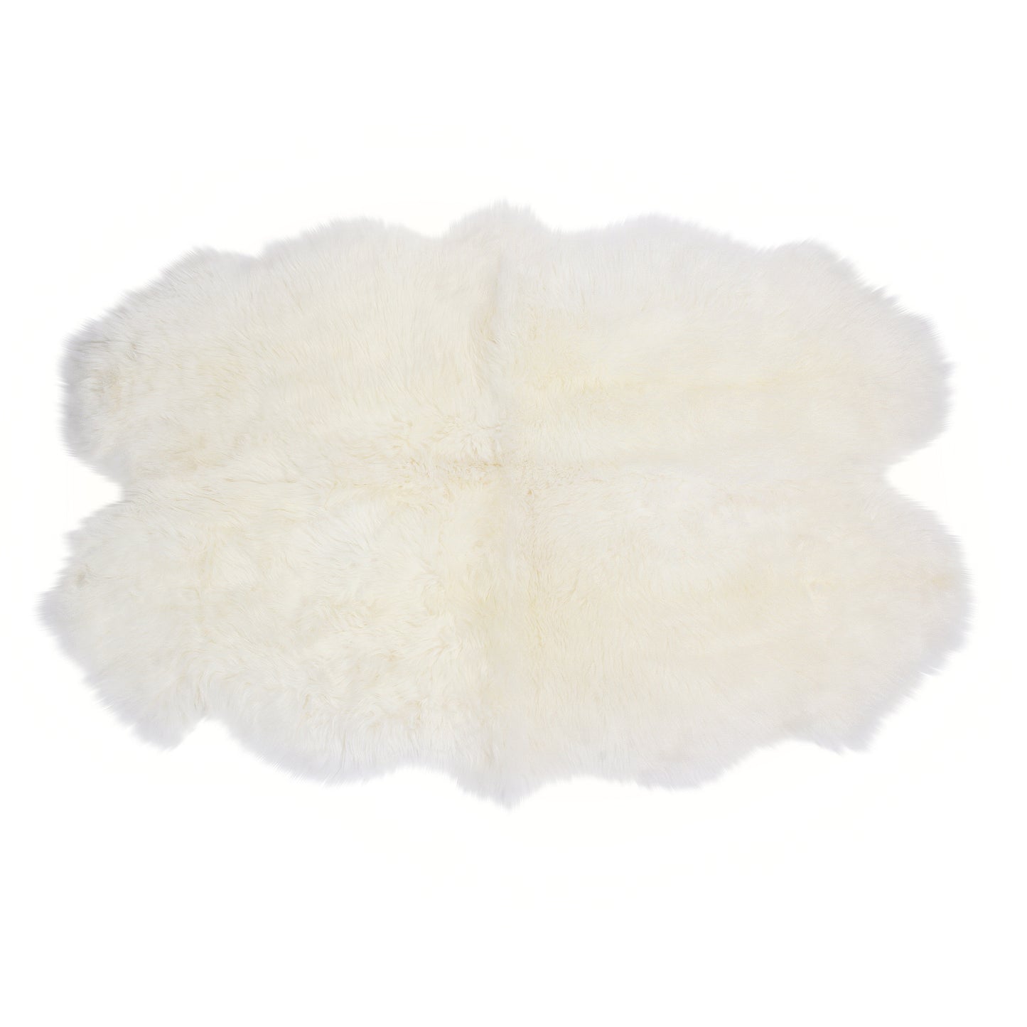 The Mood Charlie Sheepskin Quarto Pelt Rug, Natural Ivory