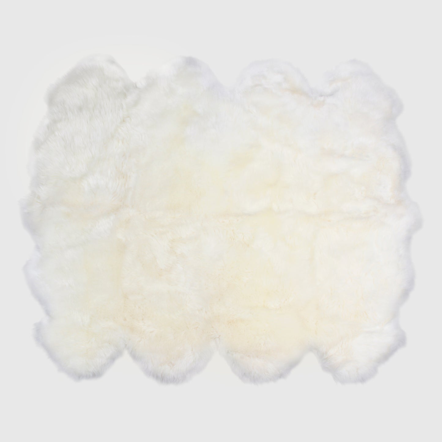 The Mood Charlie Sheepskin Octo Pelt Rug, Natural Ivory