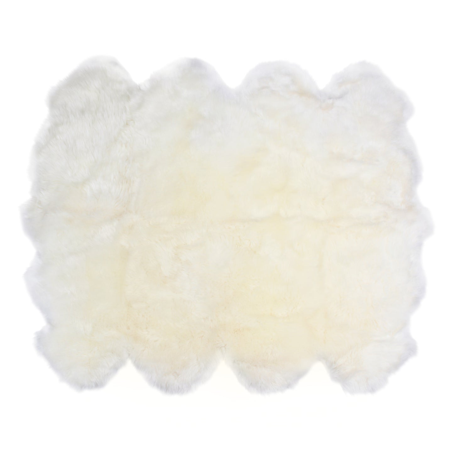 The Mood Charlie Sheepskin Octo Pelt Rug, Natural Ivory