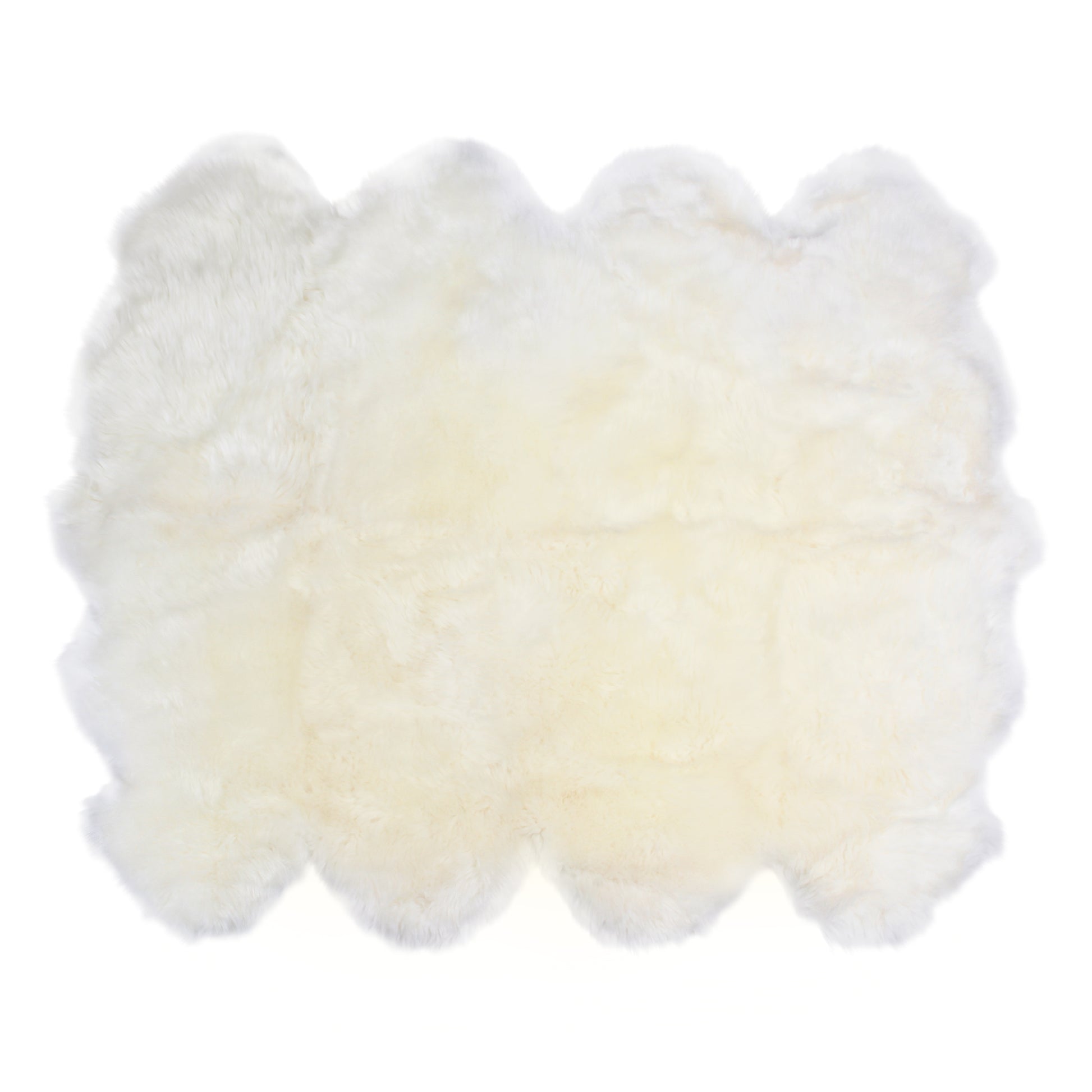 The Mood Charlie Sheepskin Octo Pelt Rug, Natural Ivory