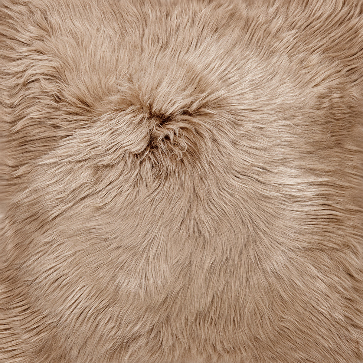 The Mood Charlie Sheepskin in a sandy brown color, color swatch
