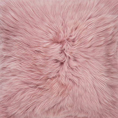 The Mood Charlie Sheepskin in a pastel pink color, color swatch