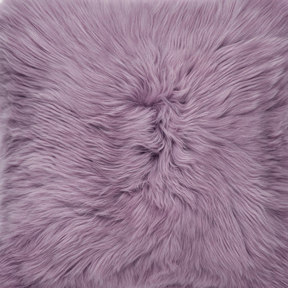 The Mood Charlie Sheepskin in a deep mauve purple color, color swatch