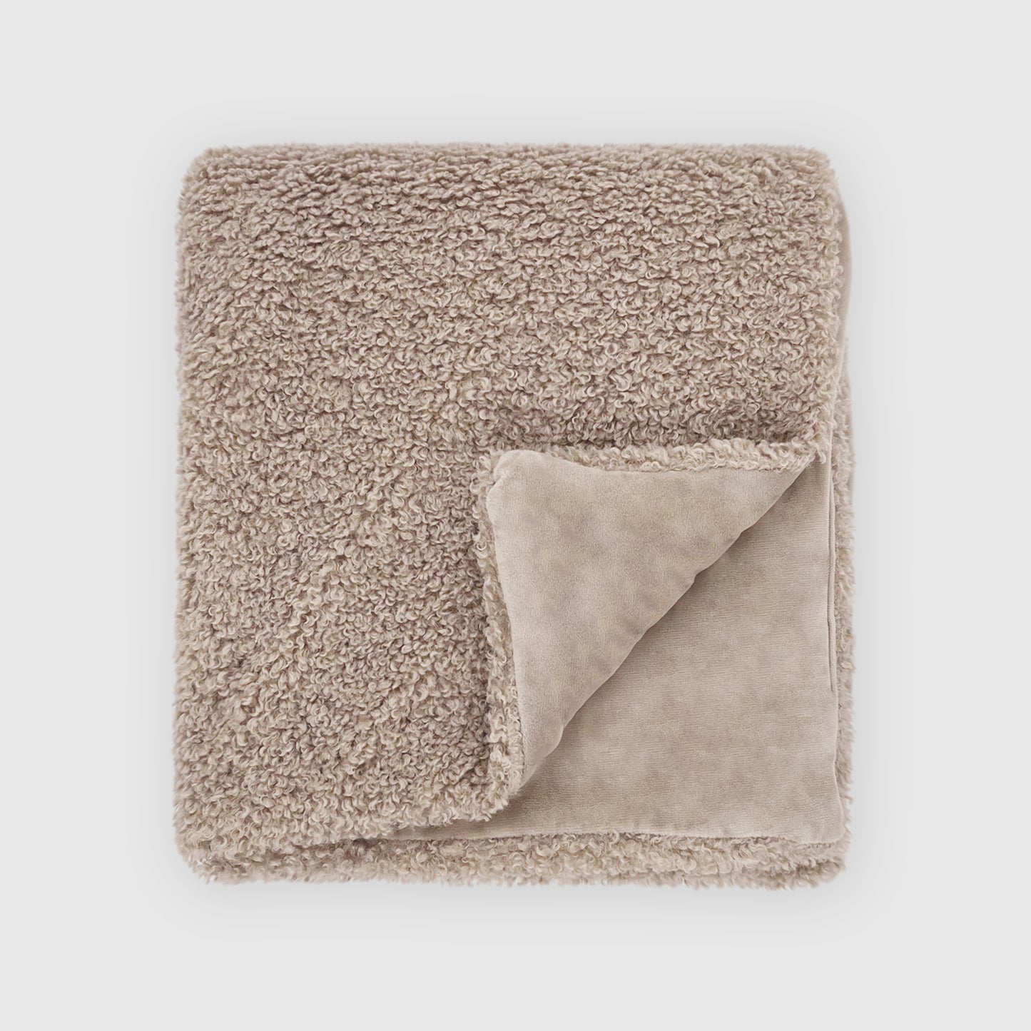 The Mood Teddy Faux Fur Throw, 50x60 in., Tan