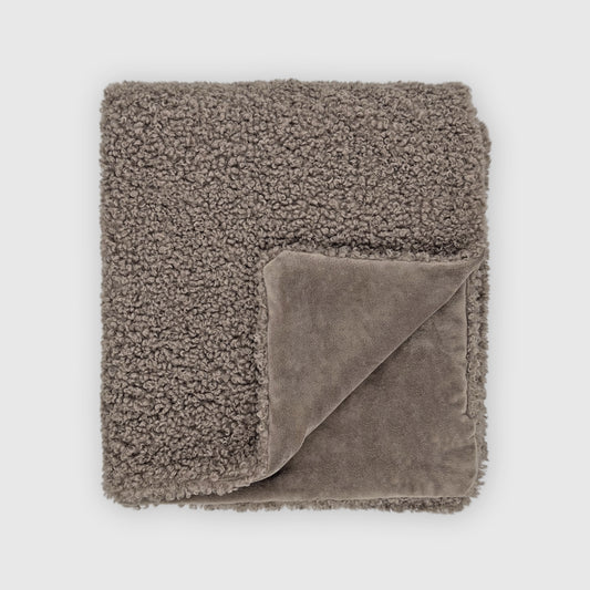 Teddy Faux Fur Throw - Caribou