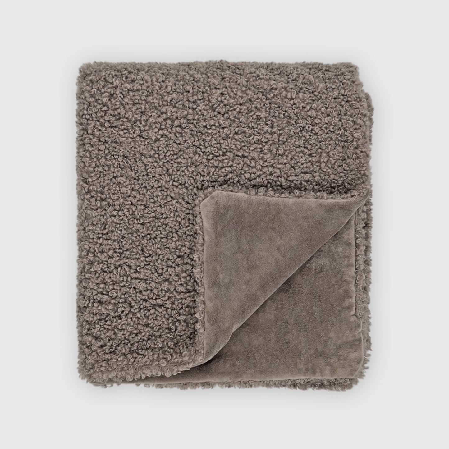The Mood Teddy Faux Fur Throw, 50x60 in., Caribou