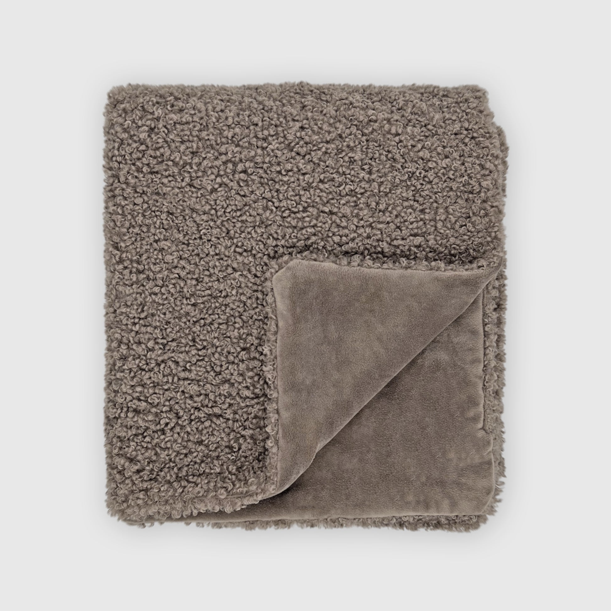 The Mood Teddy Faux Fur Throw, 50x60 in., Caribou