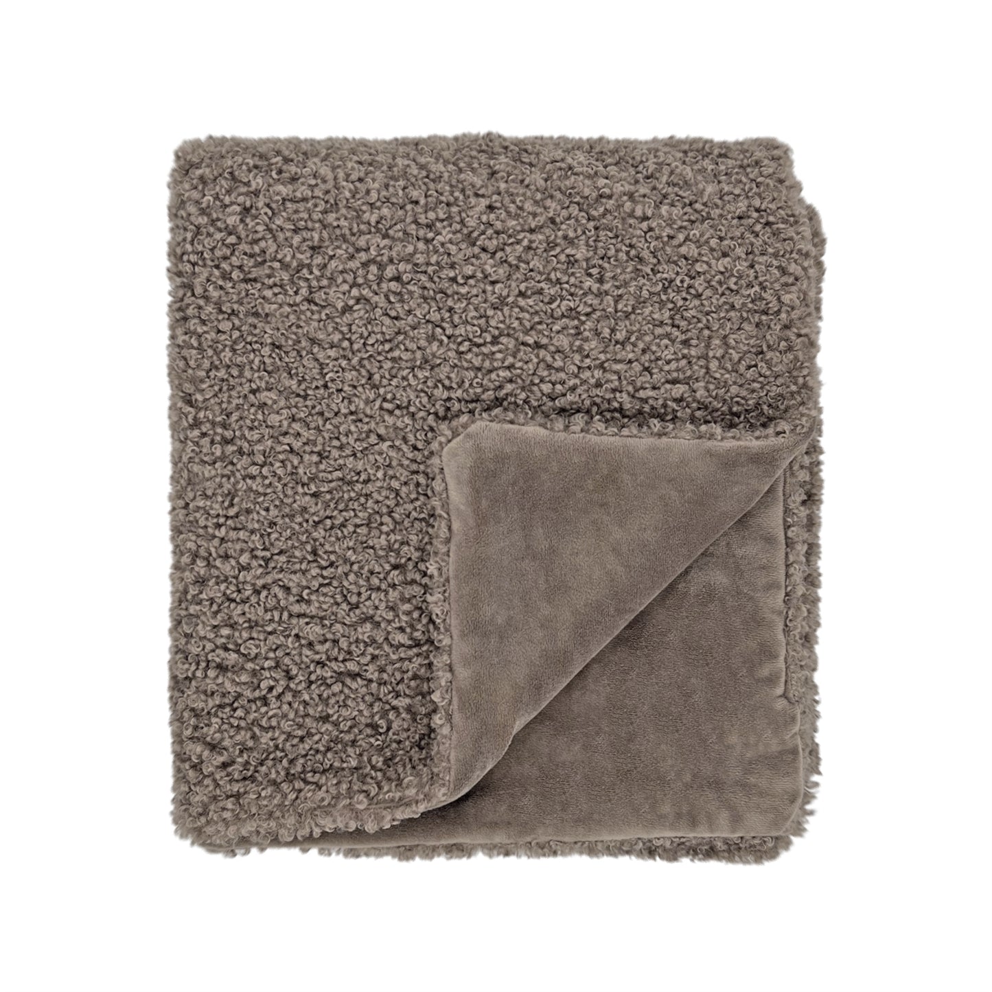The Mood Teddy Faux Fur Throw, 50x60 in., Caribou