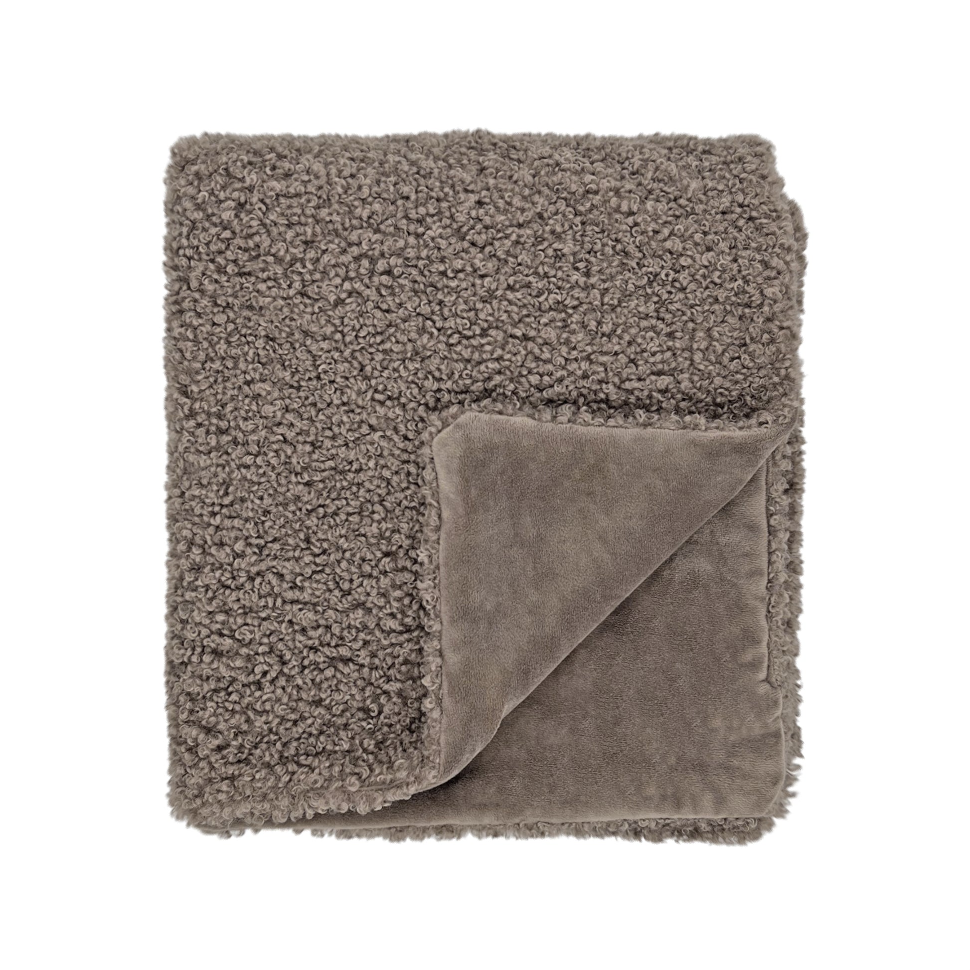 The Mood Teddy Faux Fur Throw, 50x60 in., Caribou