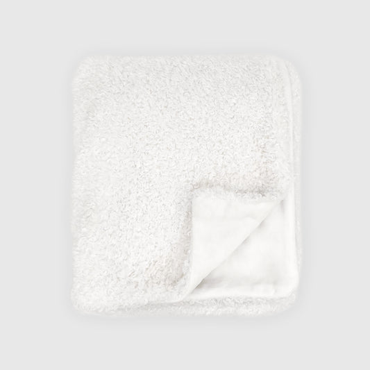 Teddy Faux Fur Throw - Pearl
