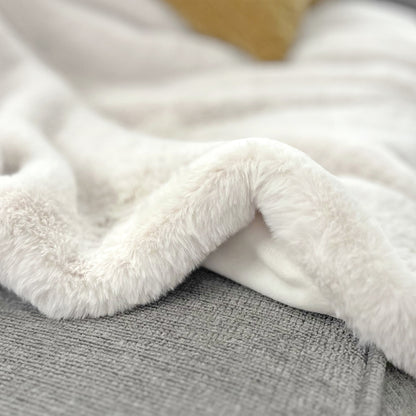 Rex Faux Fur Throw - Coconut