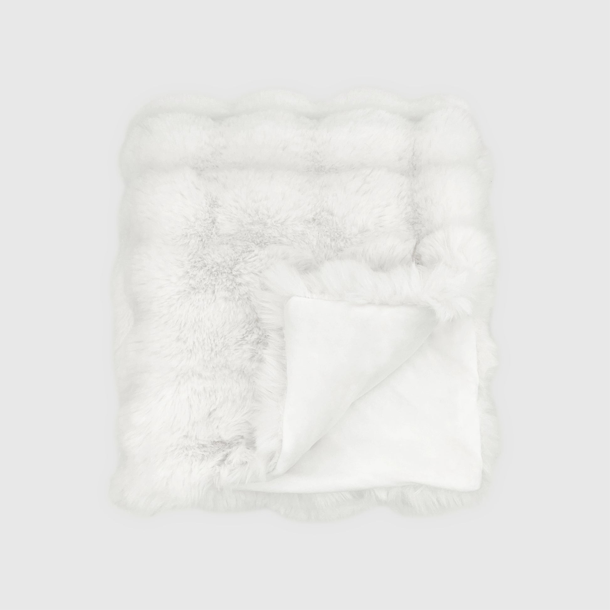 The Mood Cubby Faux Fur Throw, 50x60 in., White