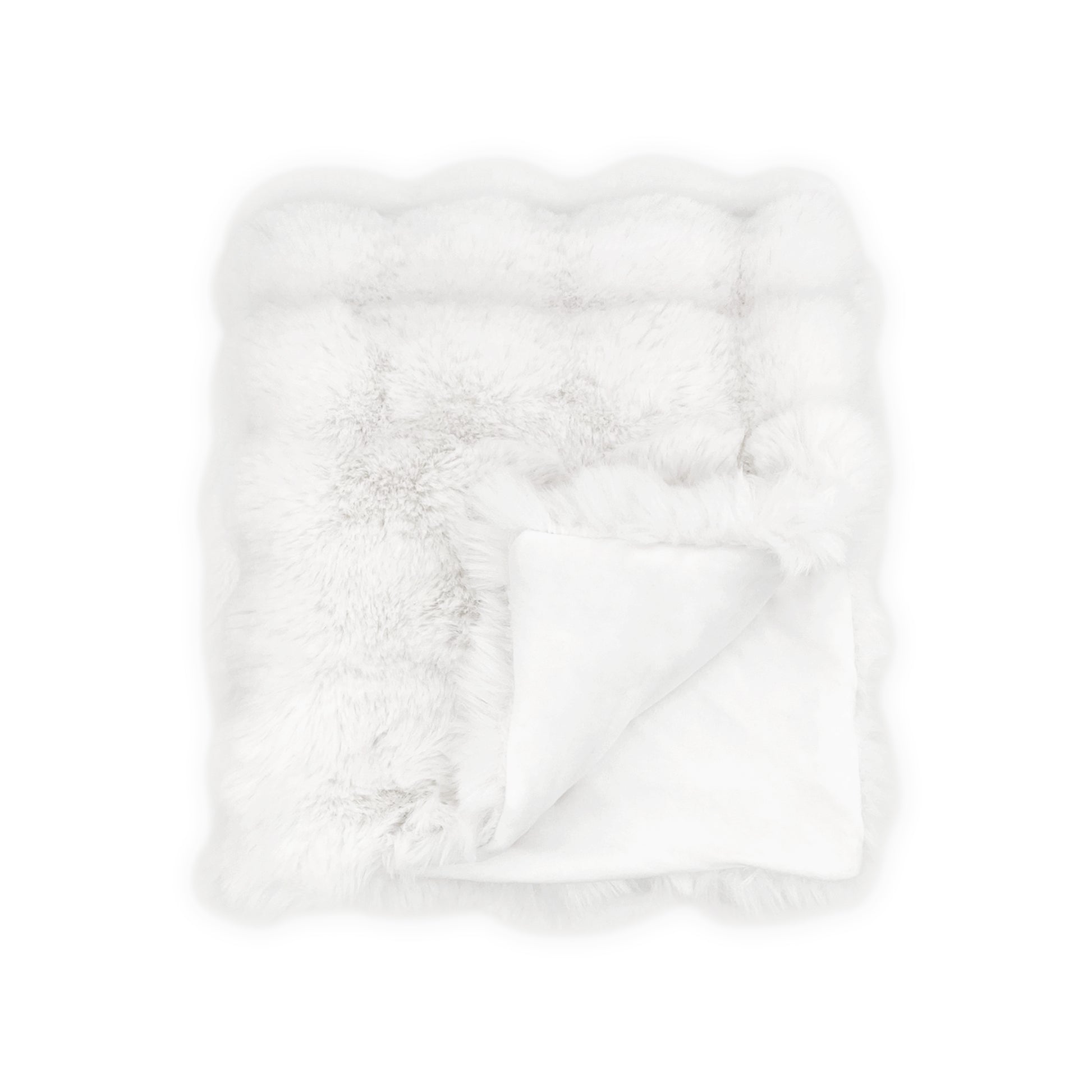 The Mood Cubby Faux Fur Throw, 50x60 in., White