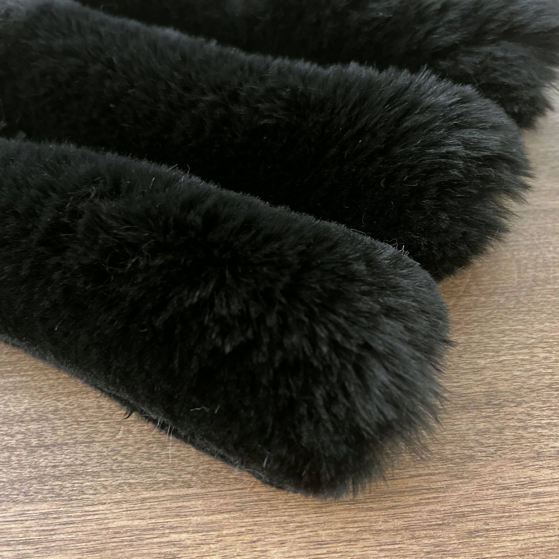 The Mood Puffy Faux Fur Throw, 50x60 in. Black