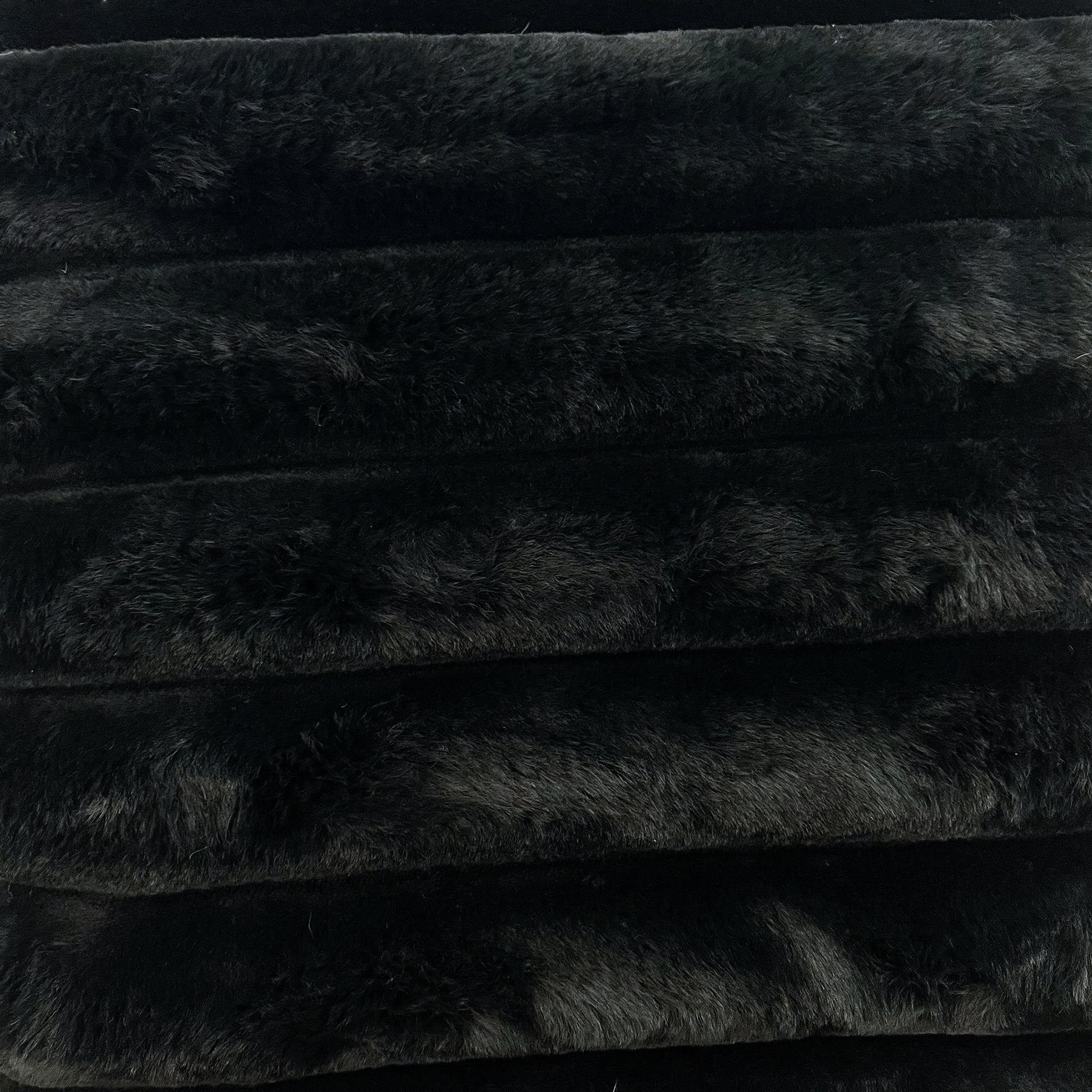 The Mood Puffy Faux Fur Throw, 50x60 in. Black