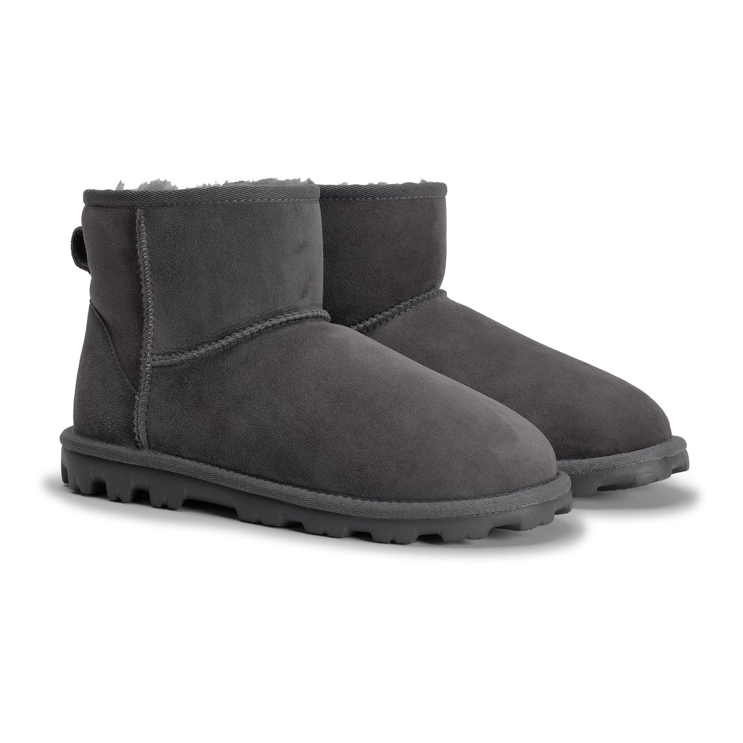 Cozie Steps Women's Ella Shearling Ankle Boots, Gray