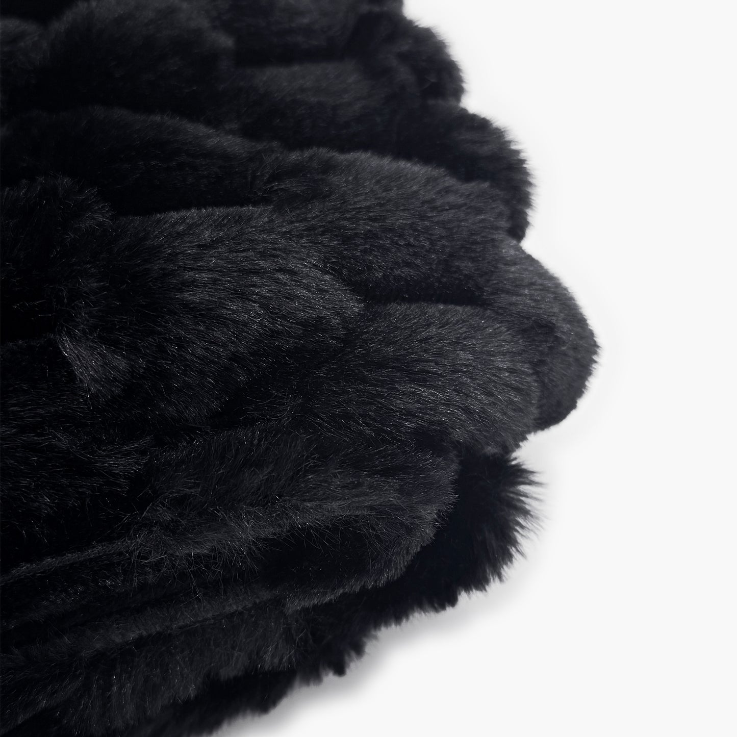 Honey Faux Fur Throw - Black