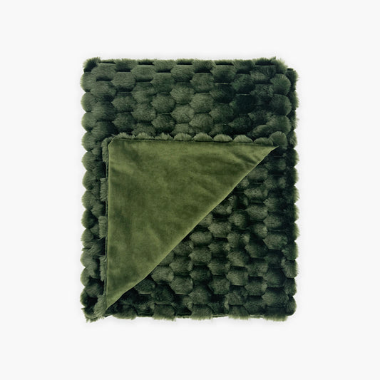 Honey Faux Fur Throw - Cypress