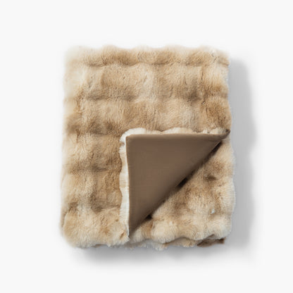 Cubby II Faux Fur Throw - Reindeer