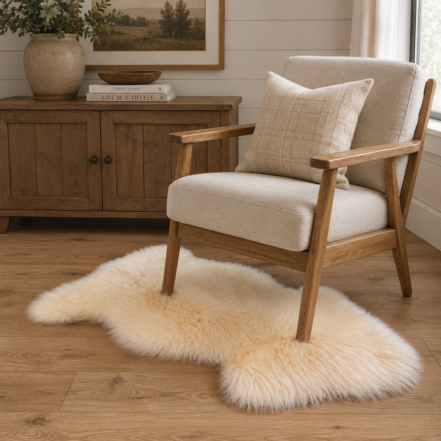 Extra Large Sheepskin Single Pelt - Champagne