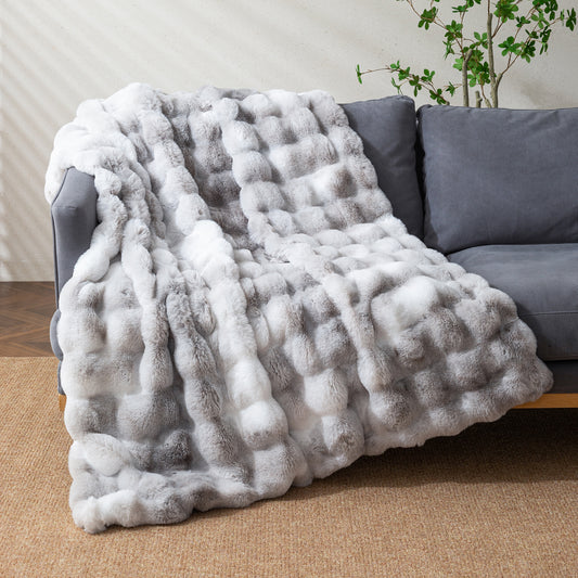 The Mood Cubby II Tie-Dyed Faux Fur Throw, Ragdoll
