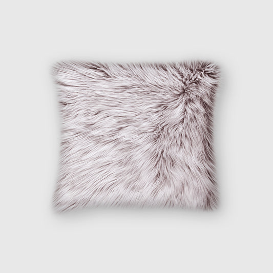 The Mood Harris Faux Fur Pillow, 16x16 in., Mocha