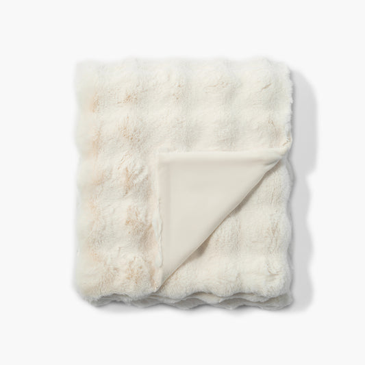 Cubby Faux Fur Throw - Champagne