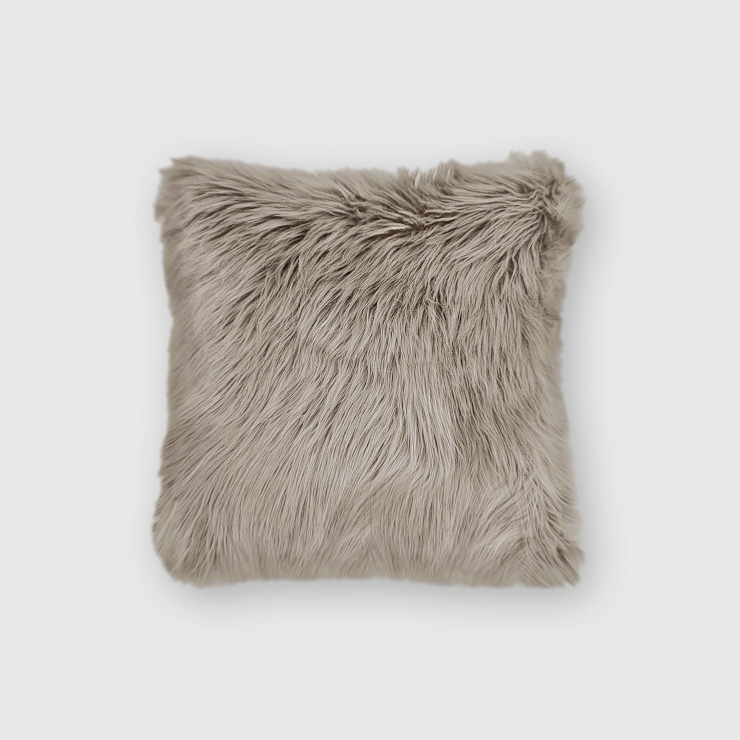 The Mood Harris Faux Fur Pillow, 16x16 in., Chateau Gray