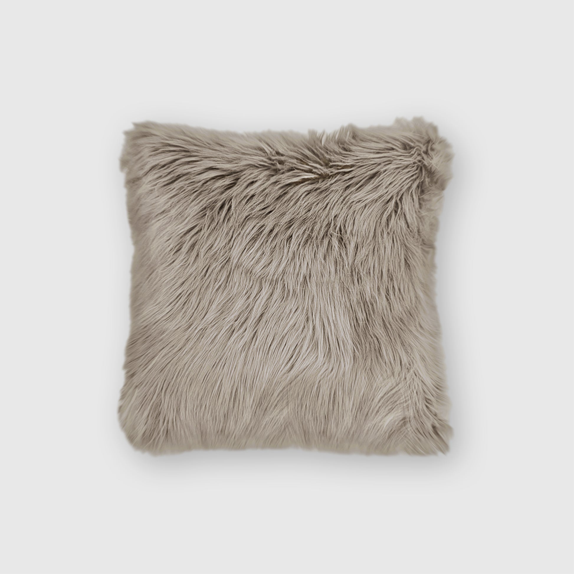 The Mood Harris Faux Fur Pillow, 16x16 in., Chateau Gray