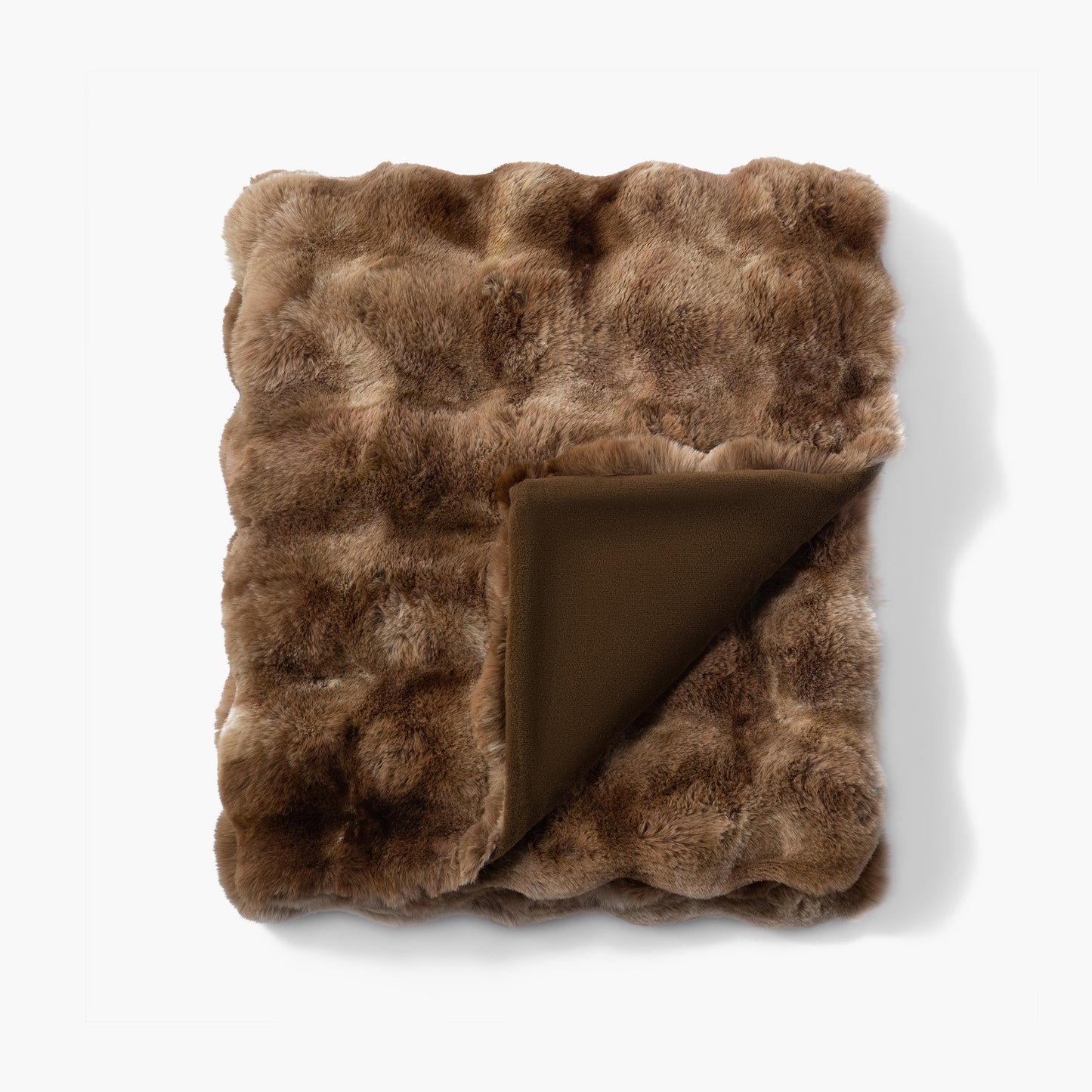 Cubby II Faux Fur Throw - Coyote