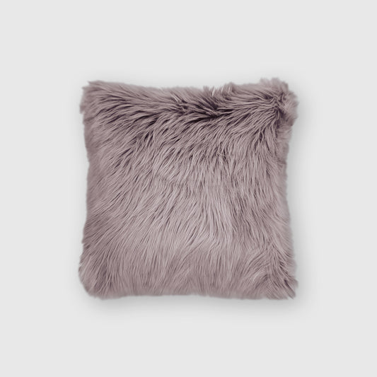 The Mood Harris Faux Fur Pillow, 16x16 in., Mauve